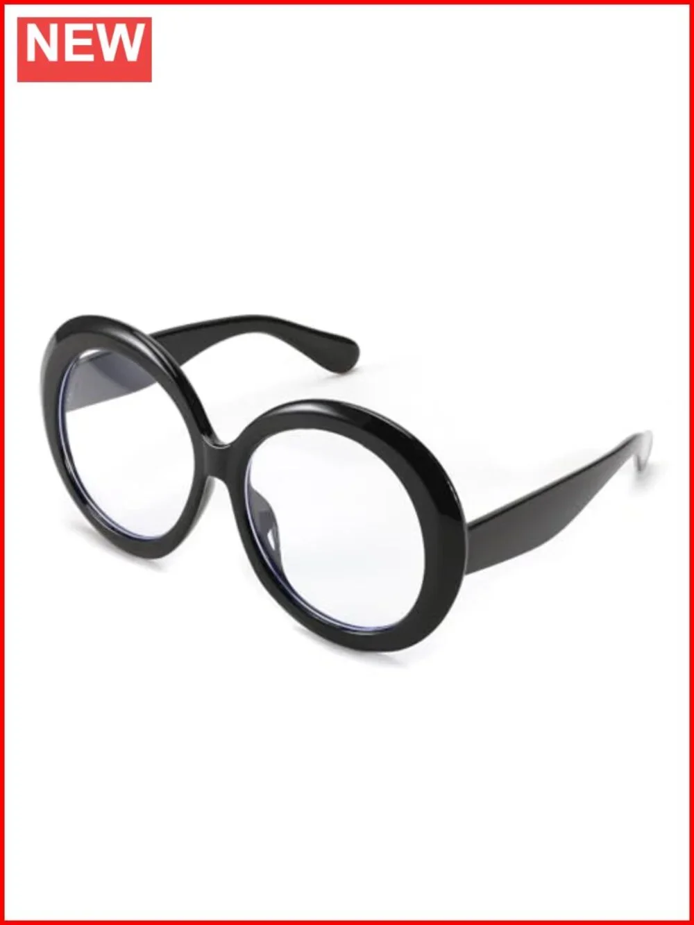 Oversized Blue Light Blocking Glasses Retro Round Frame Computer Eyewear